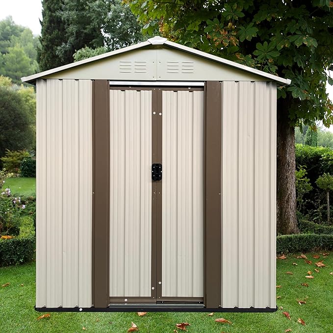 5x3 FT Outdoor Storage Shed, Metal Garden Shed - Image 6