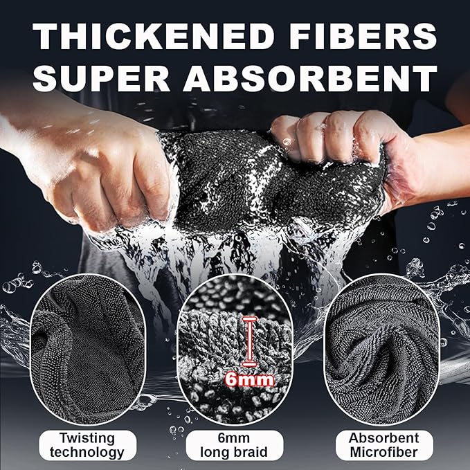 2-Pack Car Drying Towel, 1500 GSM Double Sided Microfiber Towels - Image 3