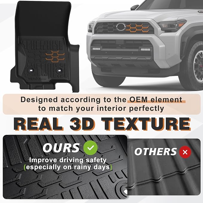 TripleAliners Floor Mats All Weather Liners Compatible - Image 3
