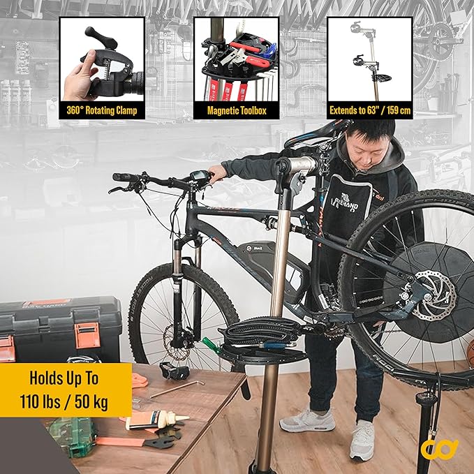 BikeHand Bike Repair Stand | Lightweight & 360 Adjustable Home Bicycle - Image 2