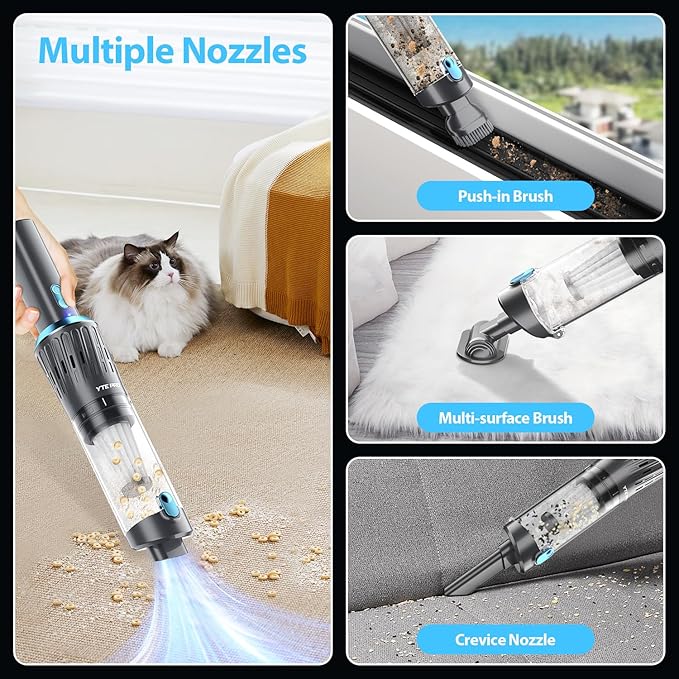 Handheld Vacuum Cordless 15000PA Car Vacuum 3-in-1 Hand Held Vacuums 1.1 Pounds - Image 4