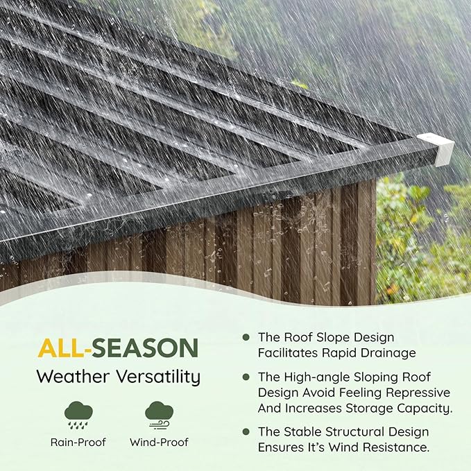 Breezz 5x3FT Vertical Outdoor Steel Storage Shed - Image 7