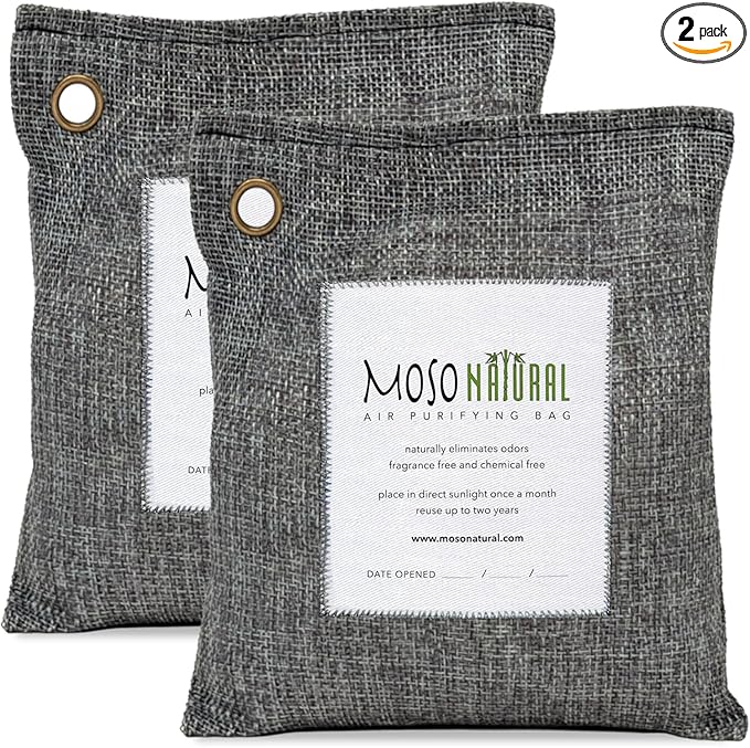 Moso Natural Air Purifying Bag 500g Premium Bamboo Charcoal Odor Absorber by MosoNatural