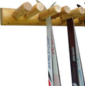 6-Place Log Ski Rack Wall Mount, Indoor Ski Storage Rack by LogKayakRack