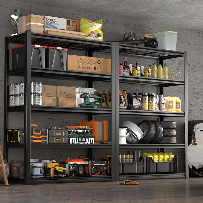 Garage Shelf, Heavy Duty Storage Rack Load 3000lb, 5-Tier Metal Garage Shelving - Image 6