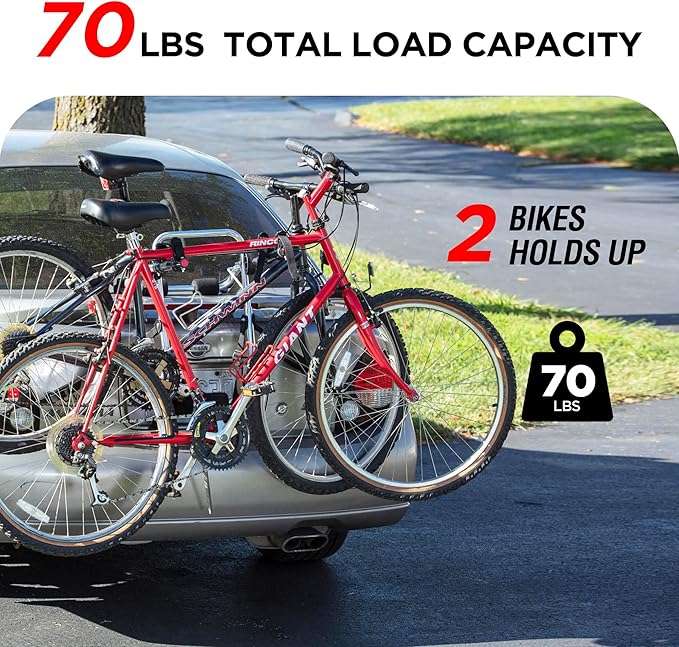 Young Aluminum 2-Bike Rack Trunk Mount, Hightweight - Image 2