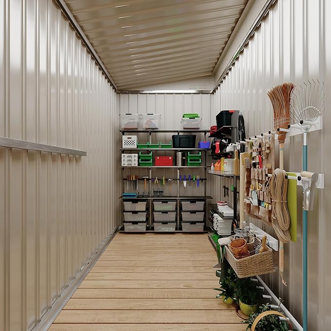 4' x 8' Outdoor Lean to Storage Sheds Outdoor, Heavy-Duty Lean to Garden - Image 6