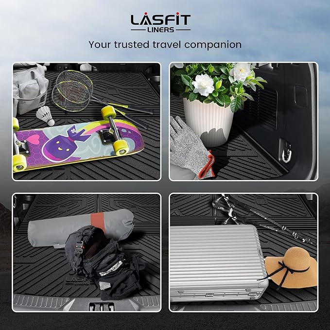 LASFIT Trunk & Backrest Mat for Ford Explorer 2020-2025, Custom Fit All Weather - Image 4