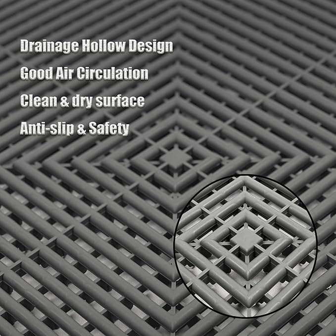 24 Pack 16"x16" Interlocking Garage Floor Tiles - Image 3