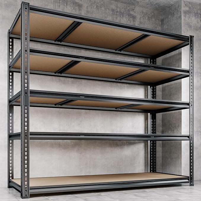 48"W Garage Shelving, 2650LBS Storage Shelves heavy duty, 5 Tier Metal Shelving - Image 9