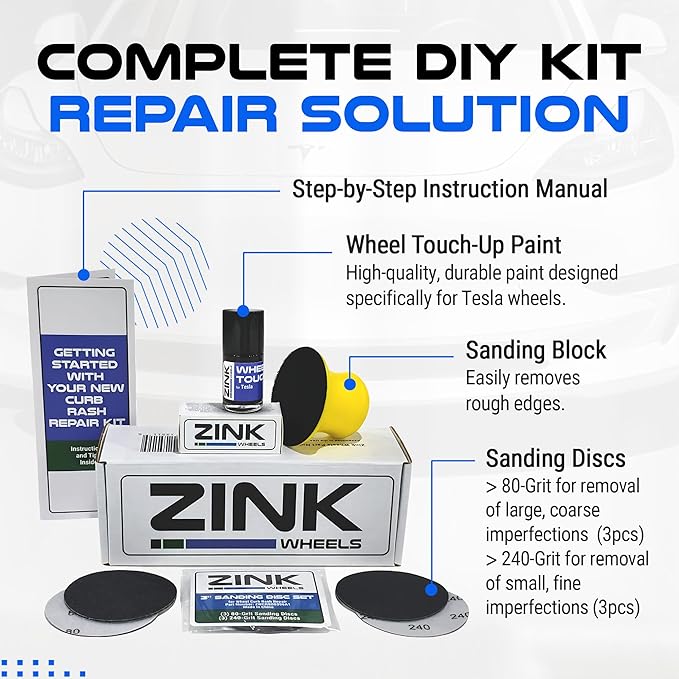 Premium Tesla Wheel Curb Rash Repair Kit - Image 4