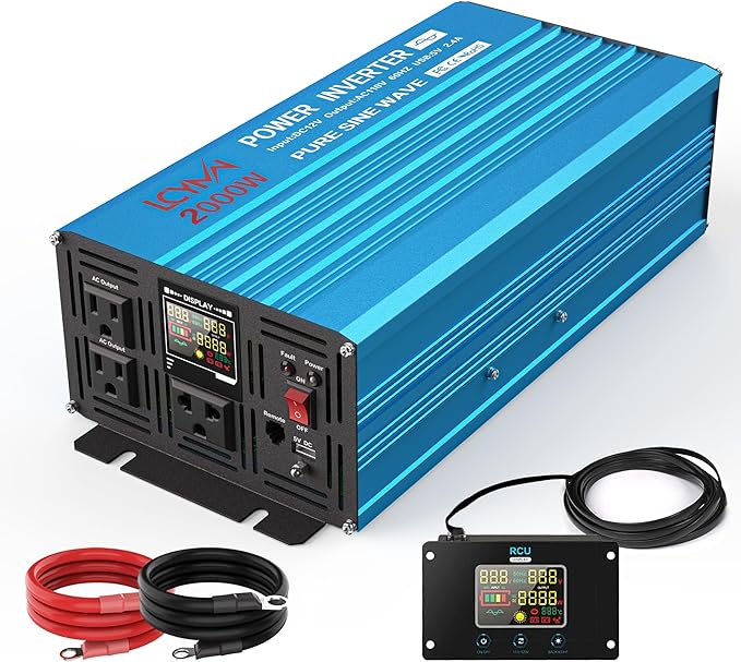 2000 Watt Inverter Pure Sine Wave DC 12V to 110V AC Power Inverters - Image 8