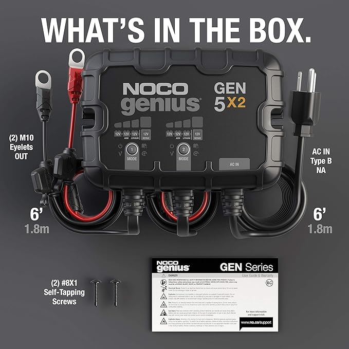NOCO Genius GEN5X2: 2-Bank, 10A Onboard Battery Charger - Image 7