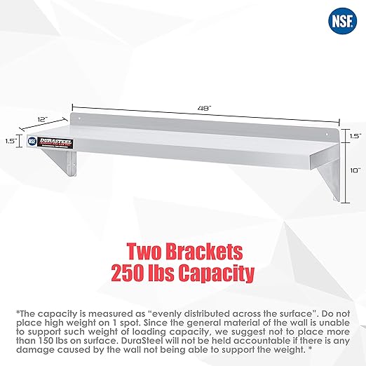 DuraSteel Stainless Steel Wall Shelf - Image 3