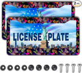 License Plate Frames Multicolor Car Plate Frame Colorful Watercolor Butterfly by Unknown