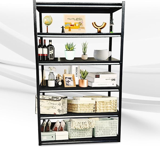 Rigma 5 Tier Garage Shelf, Heavy Duty Steel Shelving Unit, Adjustable Metal by Rigma