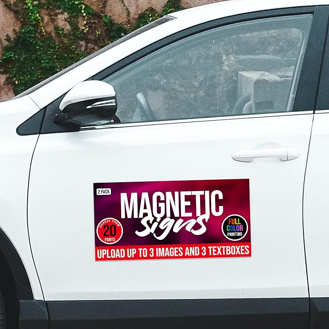 2 Pack, Personalized Magnetic Signs - Image 9