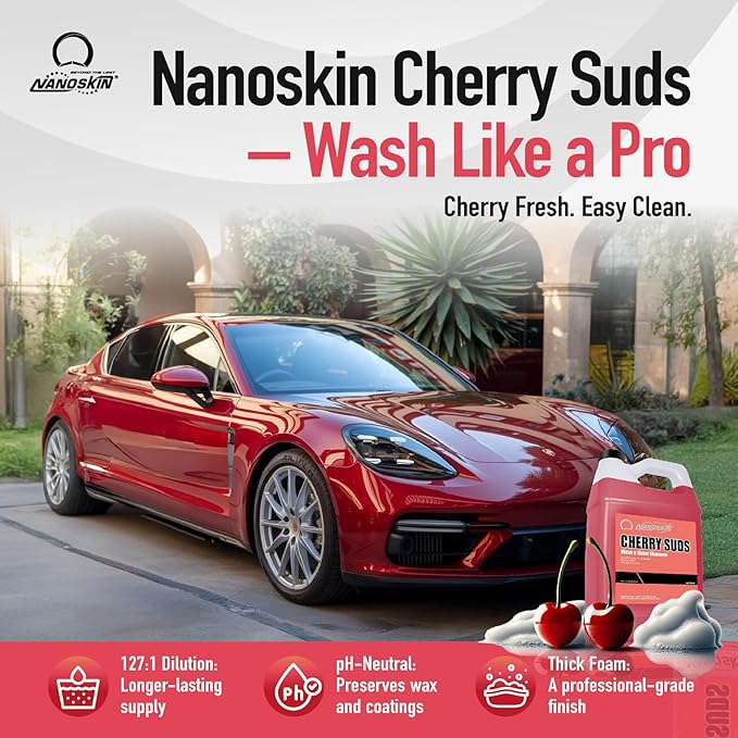 Nanoskin CHERRY SUDS Foaming Car Wash Concentrated Shampoo 5 Gallons - Image 2
