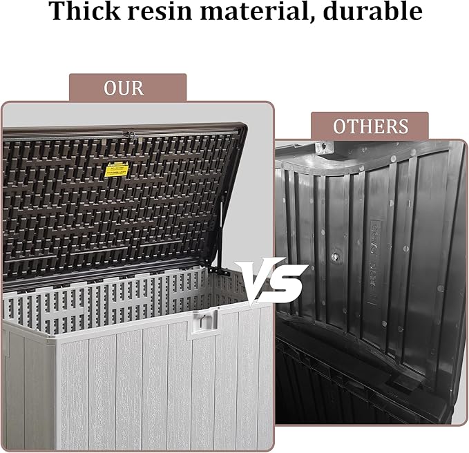110 Pro Gallon Resin Deck Box, Waterproof Outdoor Storage Bin - Image 5