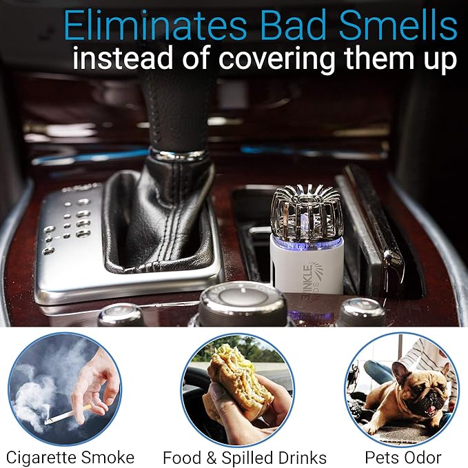 Car Air Purifier Ionizer - 12V Plug-in Ionic Anti-Microbial Car Deodorizer - - Image 2