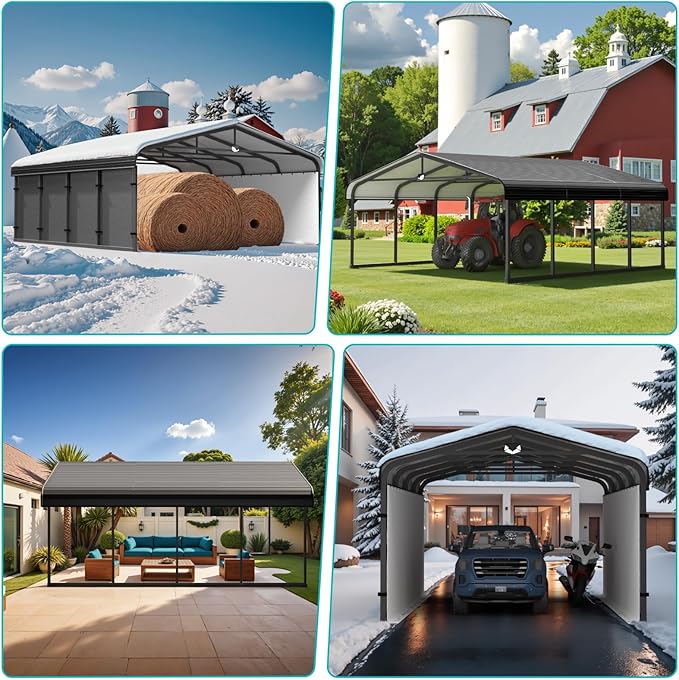Metal Carport, Car Ports 20x20 Heavy Duty Metal - Image 9