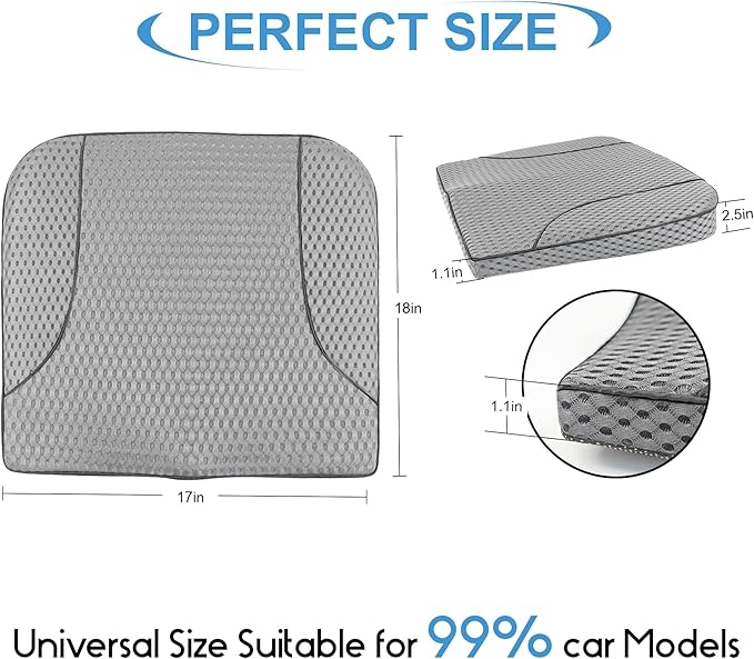 Car Seat Cushion, Comfortable Memory Foam Seat Pillow - Image 8