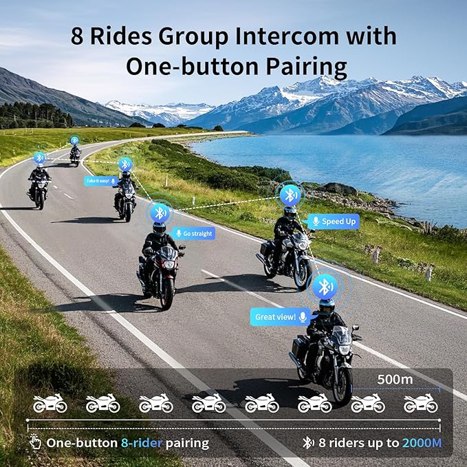 FODSPORTS Motorcycle Bluetooth Intercom - Image 2