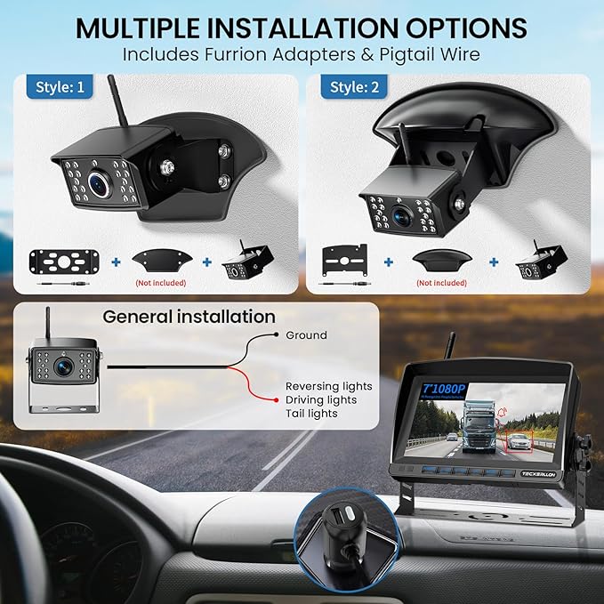RV Backup Camera, Waterproof Wireless Backup Camera - Image 2
