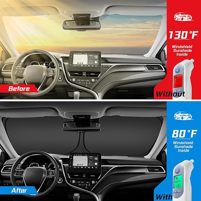 ARISMOTOR Windshield Sun Shade for H-yundai Elantra 2021-2025 2026, Custom Fit - Image 2