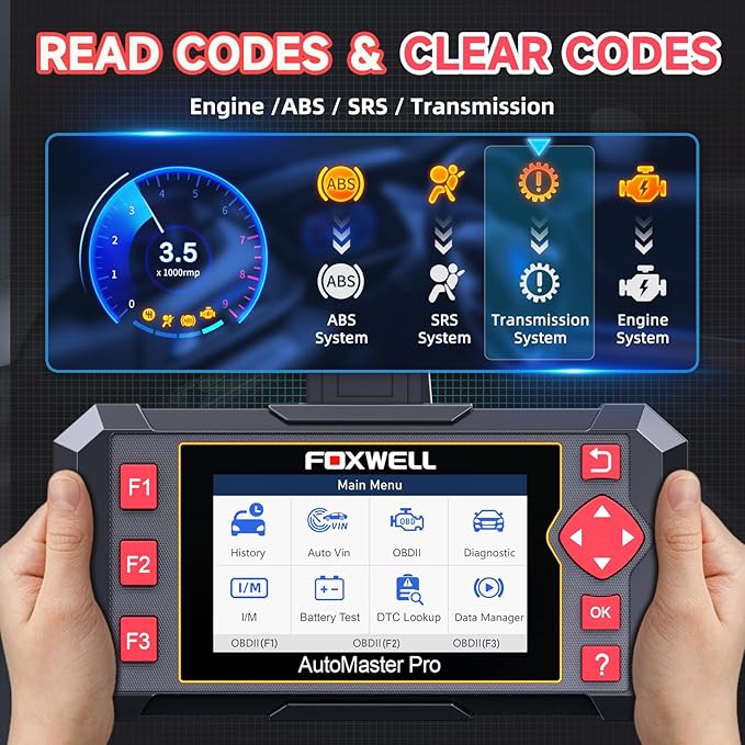 FOXWELL NT604 OBD2 Scanner Diagnostic Tool, Check Engine Code Reader, ABS SRS - Image 4