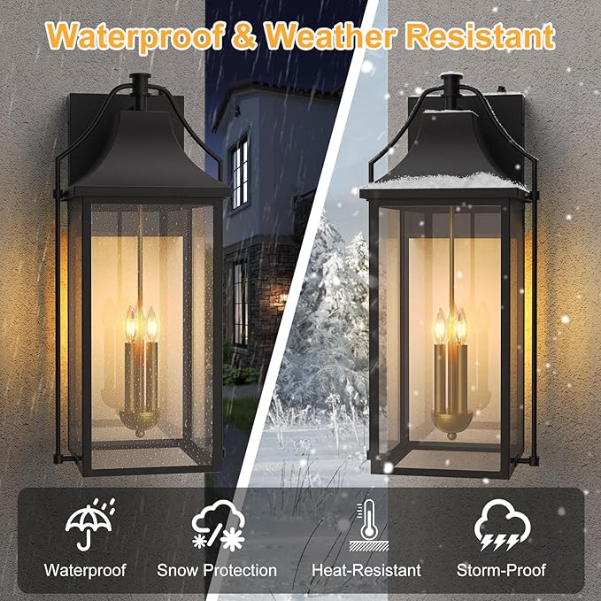 - Outdoor Wall Lights Fixtures, Large Size Dusk to Dawn Waterproof - Image 9