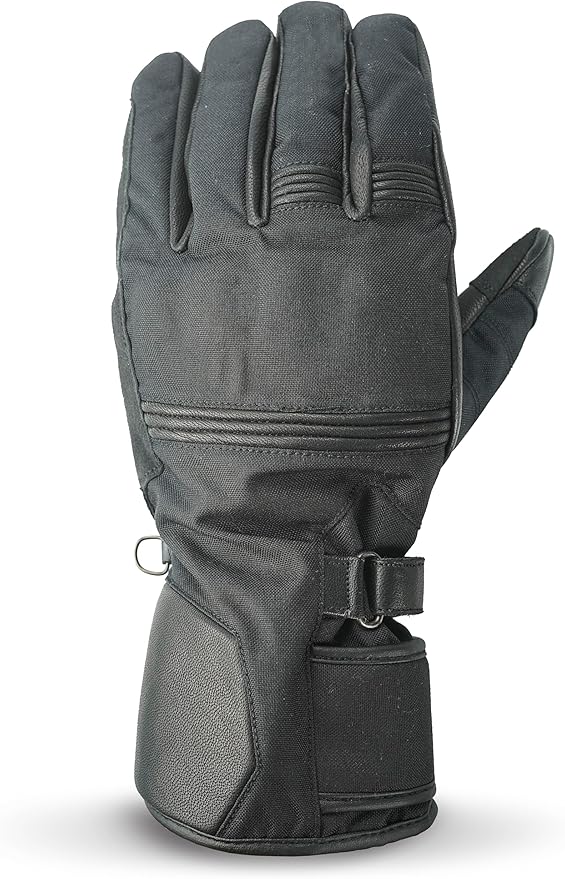 Leather Motorcycle Gloves with Adjustable Fitting Bike Riding Gloves by NeoJeans