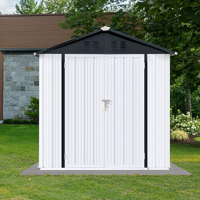 4x6 FT Outdoor Metal Storage Sheds - Image 2