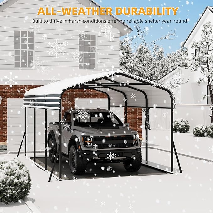 10' x 15' Heavy Duty Metal Carport - Image 6