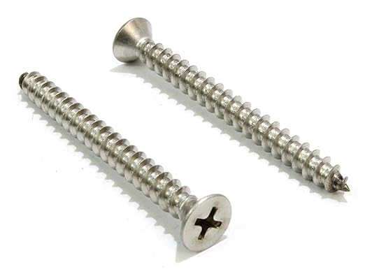 Bolt Dropper #10 X 2'' Stainless Steel Flat Head Phillips Wood Screw, 18-8 by BoltDropper