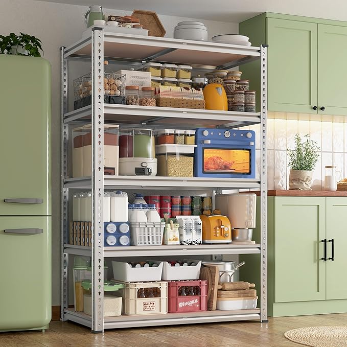 REIBII 2020LBS Garage Shelving Heavy Duty Metal Shelving 5 Tier Storage Shelves - Image 9