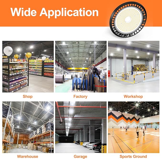 LED High Bay Lights, Super Bright 240W UFO High Bay LED Shop Lights, 36000LM - Image 8