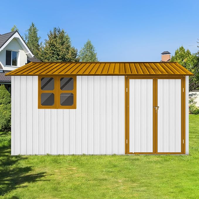 Outdoor Storage Shed, 12X10 FT Metal Garden Shed - Image 7