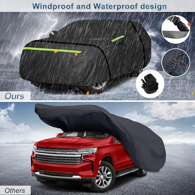 Car Cover Waterproof for 2007-2025 Chevy Suburban/GMC Yukon XL/Cadillac - Image 2