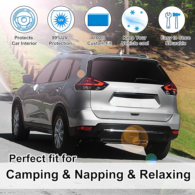 TINGLU Window Shades for Nissan Rogue 2014-2020 Accessories Full Windows Rear - Image 6
