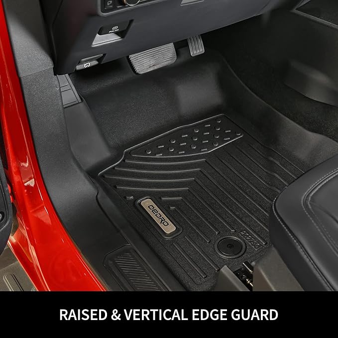 OEDRO Floor Mats Fit for 2014-2019 Kia Soul, Unique Black TPE All-Weather Guard - Image 2