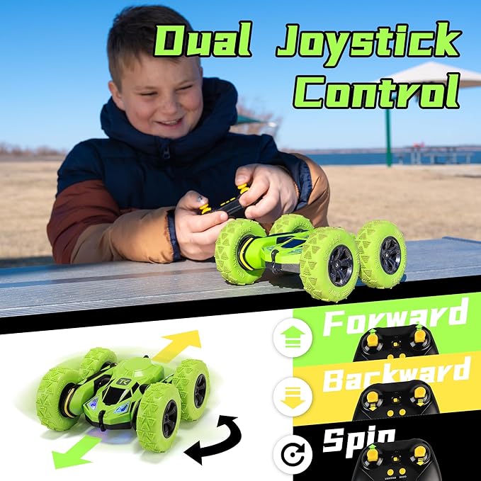 Threeking RC Stunt Cars Remote Control Car Double-Sided Driving 360-degree - Image 7