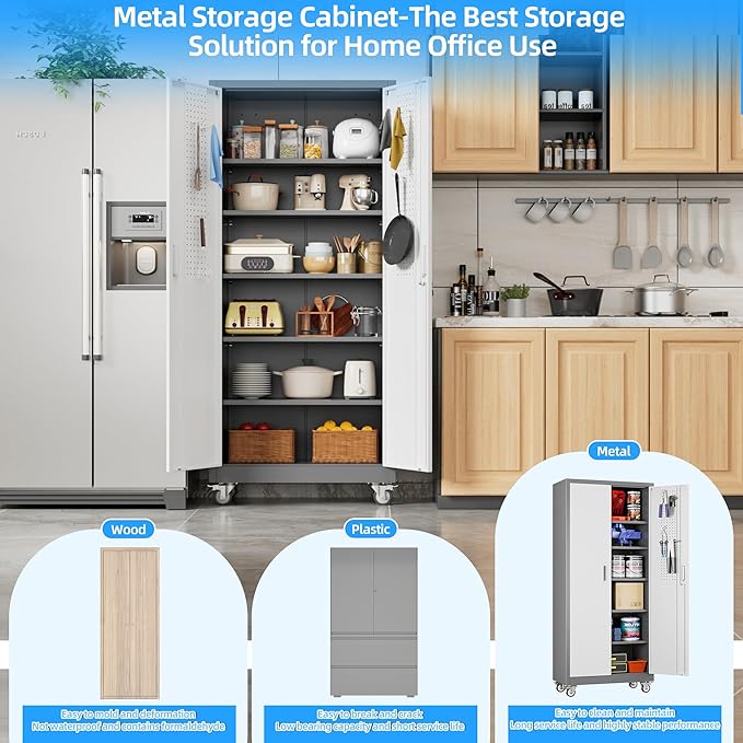 71" H×32" W×16" D Garage Storage Cabinet - Image 6