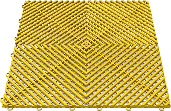 15.7"x15.7" Garage Flooring Tiles, Non-Slip Interlocking Plastic Garage Floor by Home