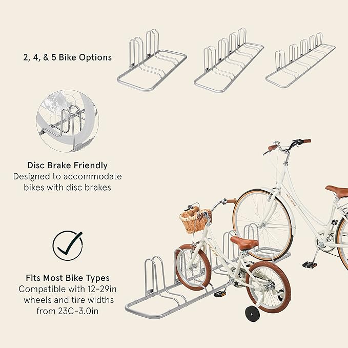 Retrospec Stash Rack 2, 4 & 5 Bike Floor Stand Bicycle Storage Organizer - Image 2