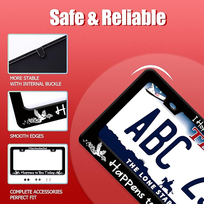 I Hope Something Good Happens to You Today License Plate Frame Lucky License - Image 2
