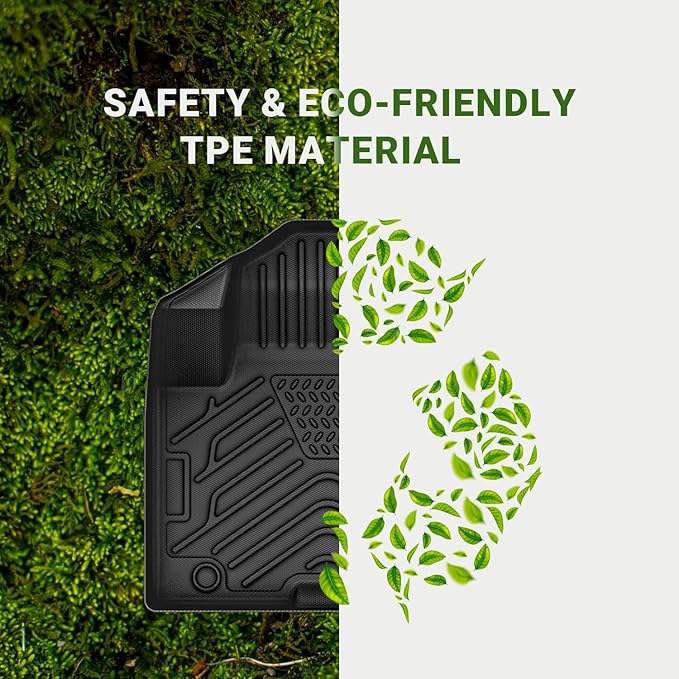 AUTOSAVER88 Floor Mats Fit for 2025 Toyota Tacoma Double Cab, All Weather TPE - Image 3