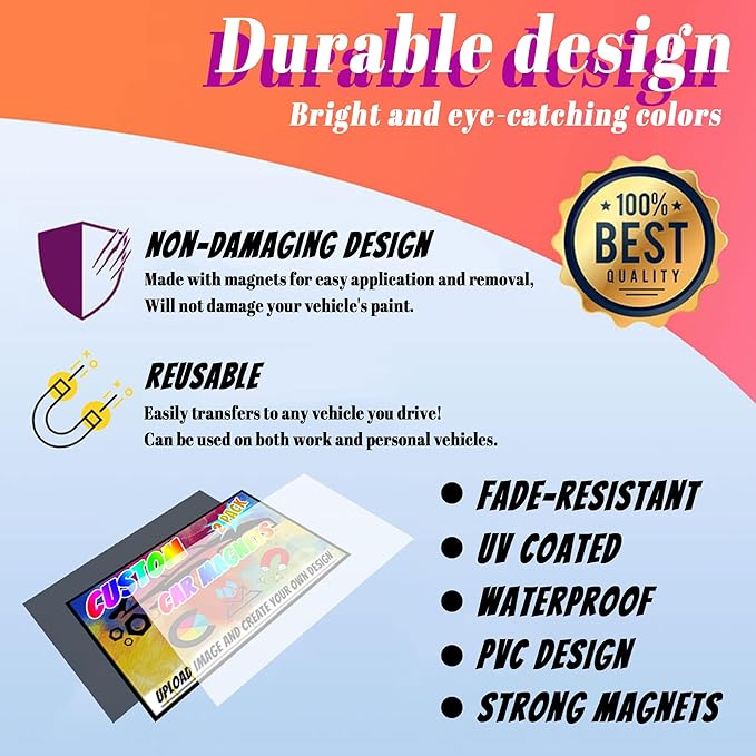 Custom Magnet Car Stickers, Personalised car Magnetic Signs - Image 2