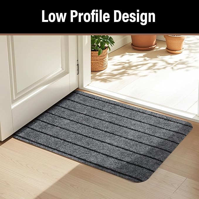 LotFancy 2-Pack Waterproof Front Door Mat 17"x30" Indoor/Outdoor, Non-Slip - Image 5