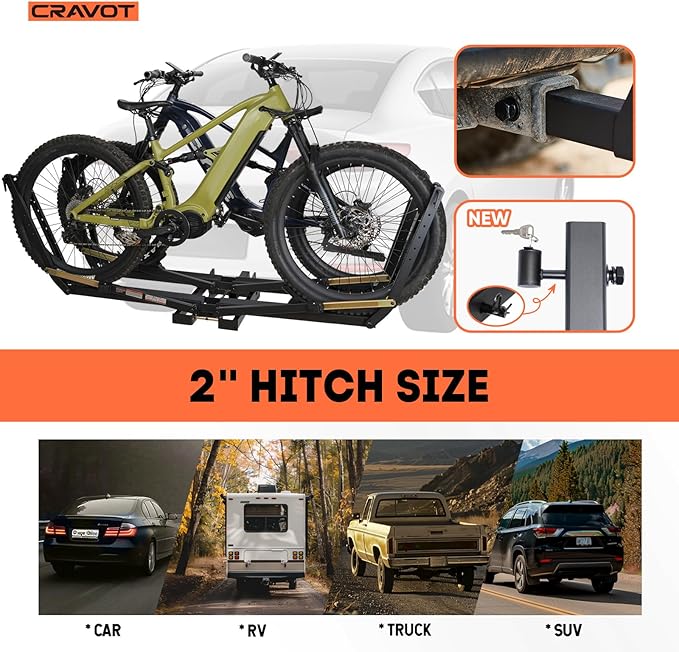 MagRack X2 Hitch 2 Ebike Rack, 150 lbs Capacity Electric Bike Carrier - Image 6